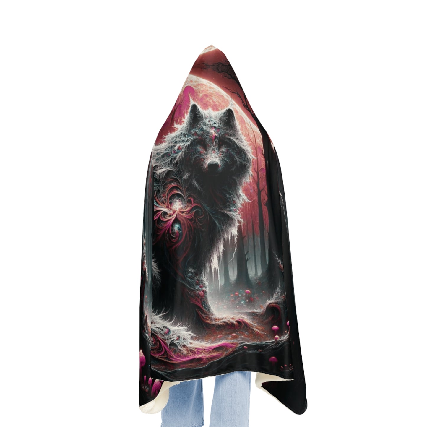 Trippy Ghastly Wolfy Snuggle Blanket