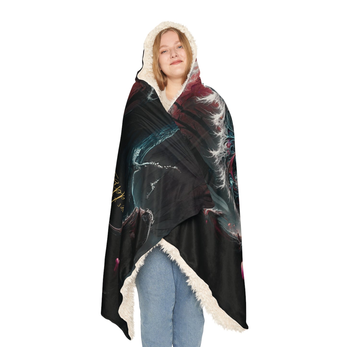 Trippy Ghastly Wolfy Snuggle Blanket