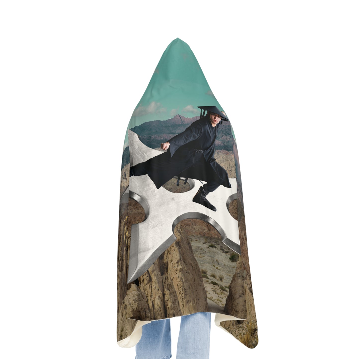 Trippy Ninja Shuriken Rider Snuggle Blanket