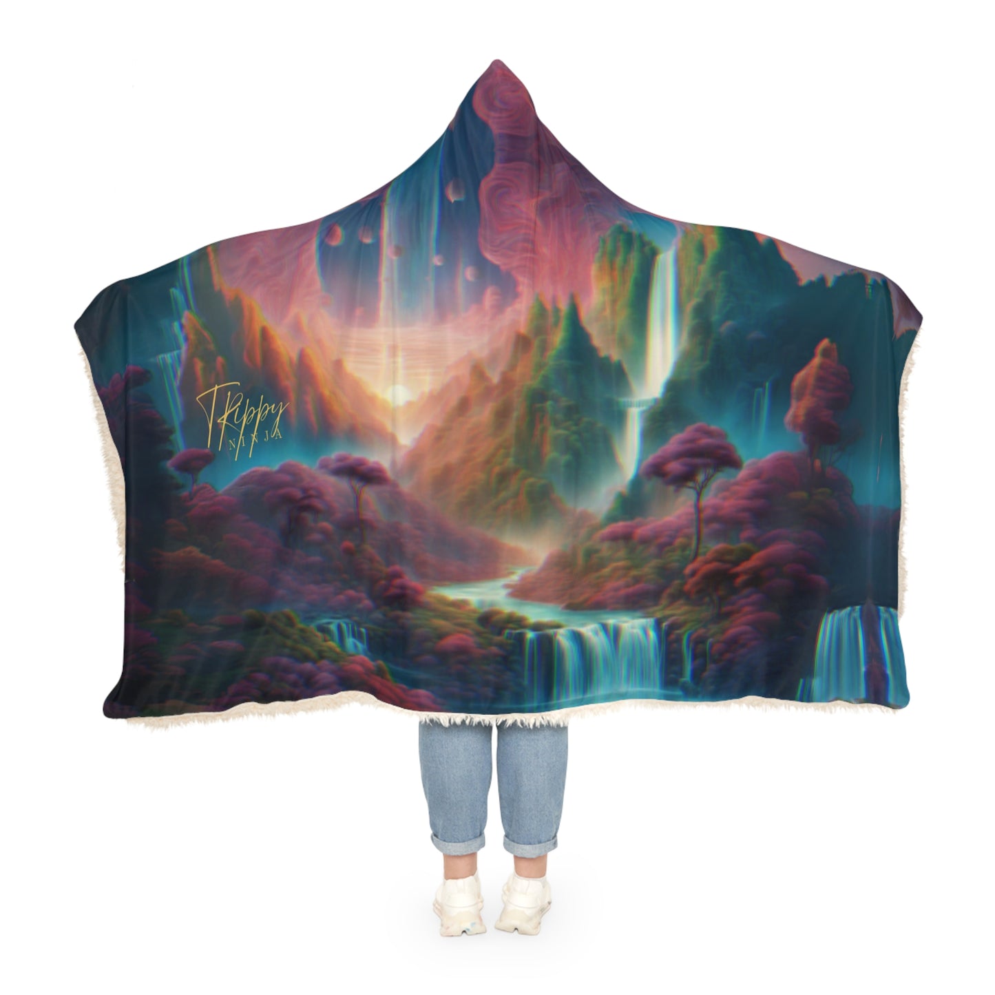 Waterfall Zen Hooded Blanket