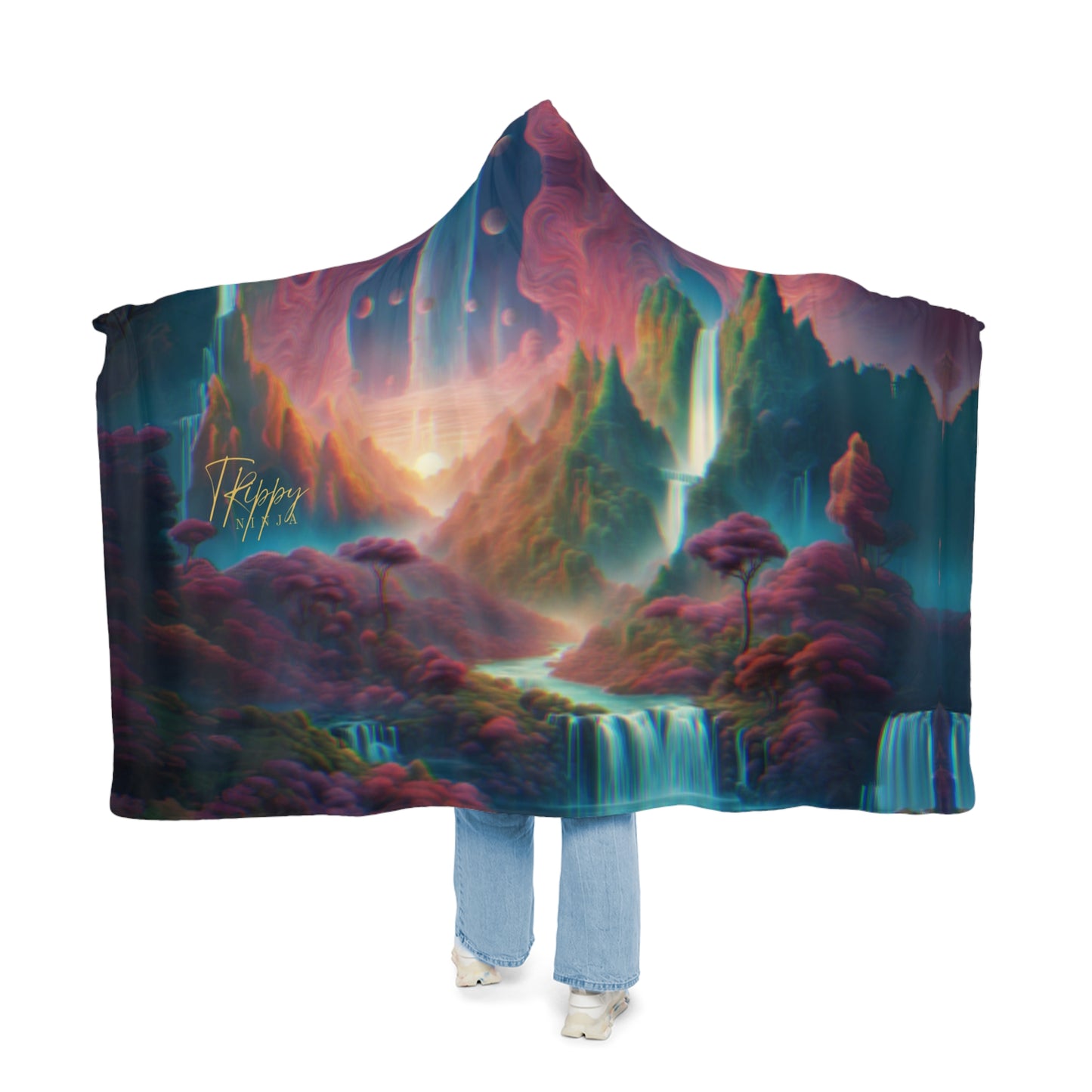 Waterfall Zen Hooded Blanket