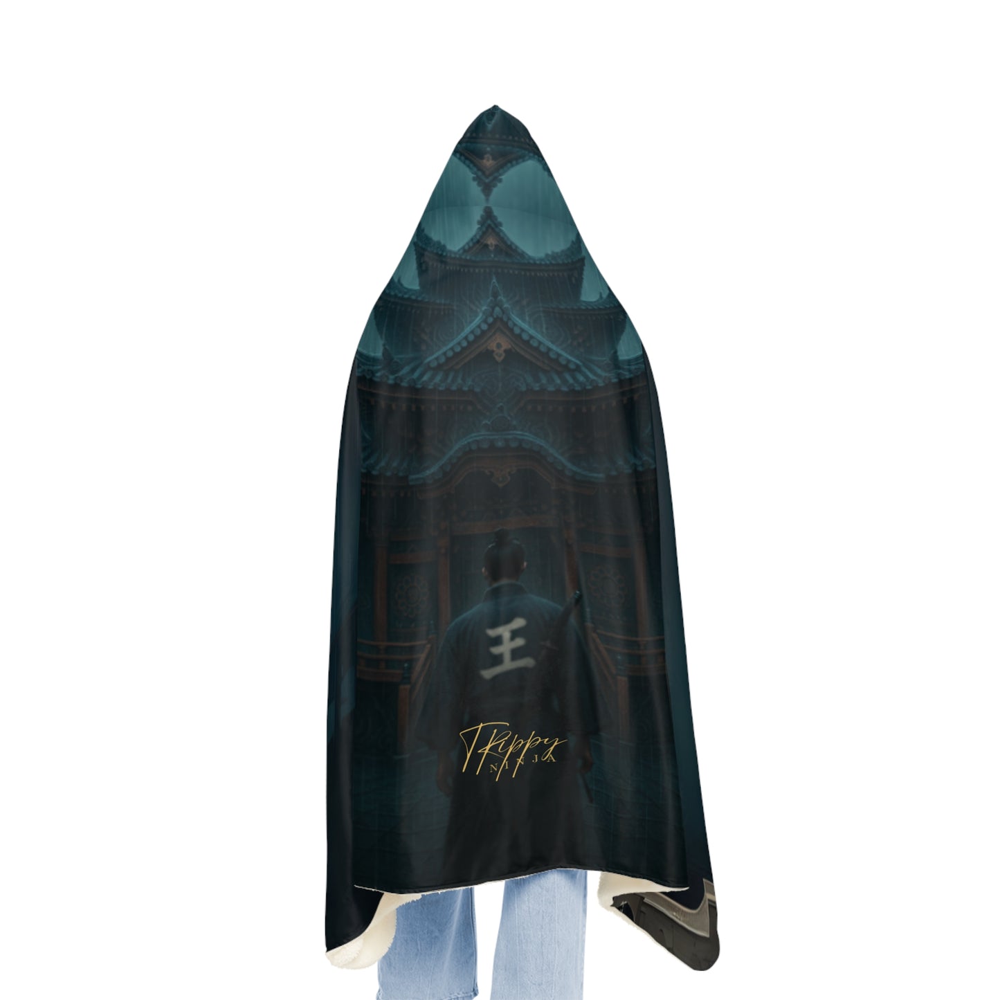 Samurai Shrine Hooded Blanket