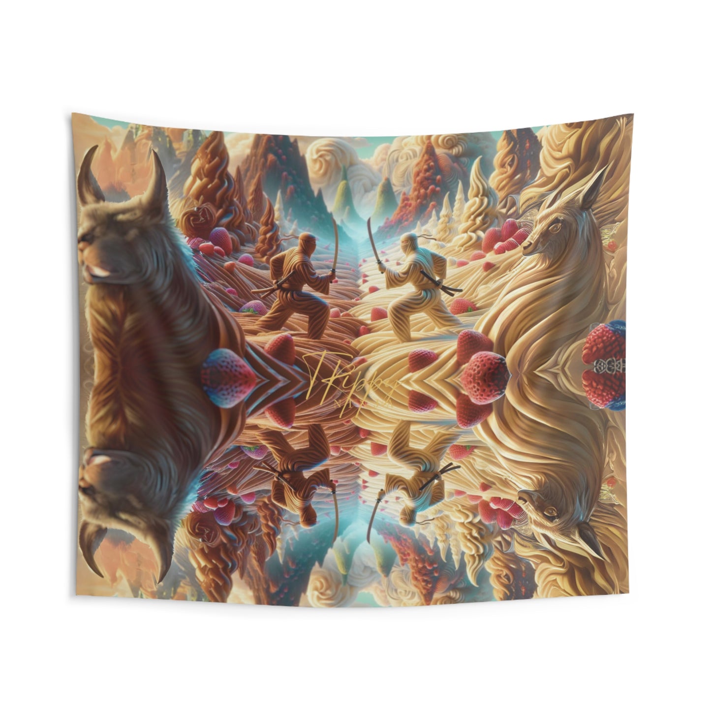 Ice Cream Ninja Swordfight Wall Tapestry