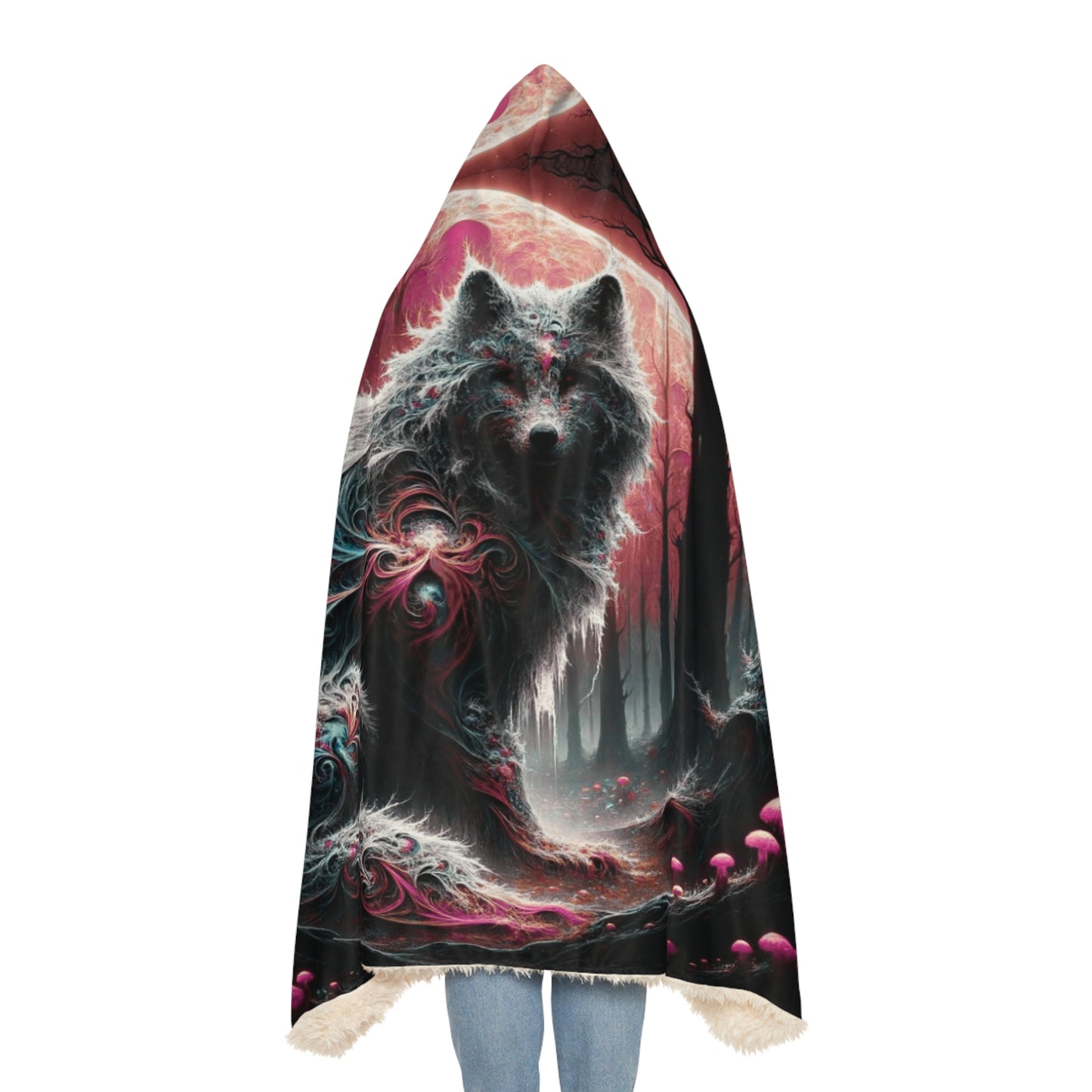 Trippy Ghastly Wolfy Snuggle Blanket