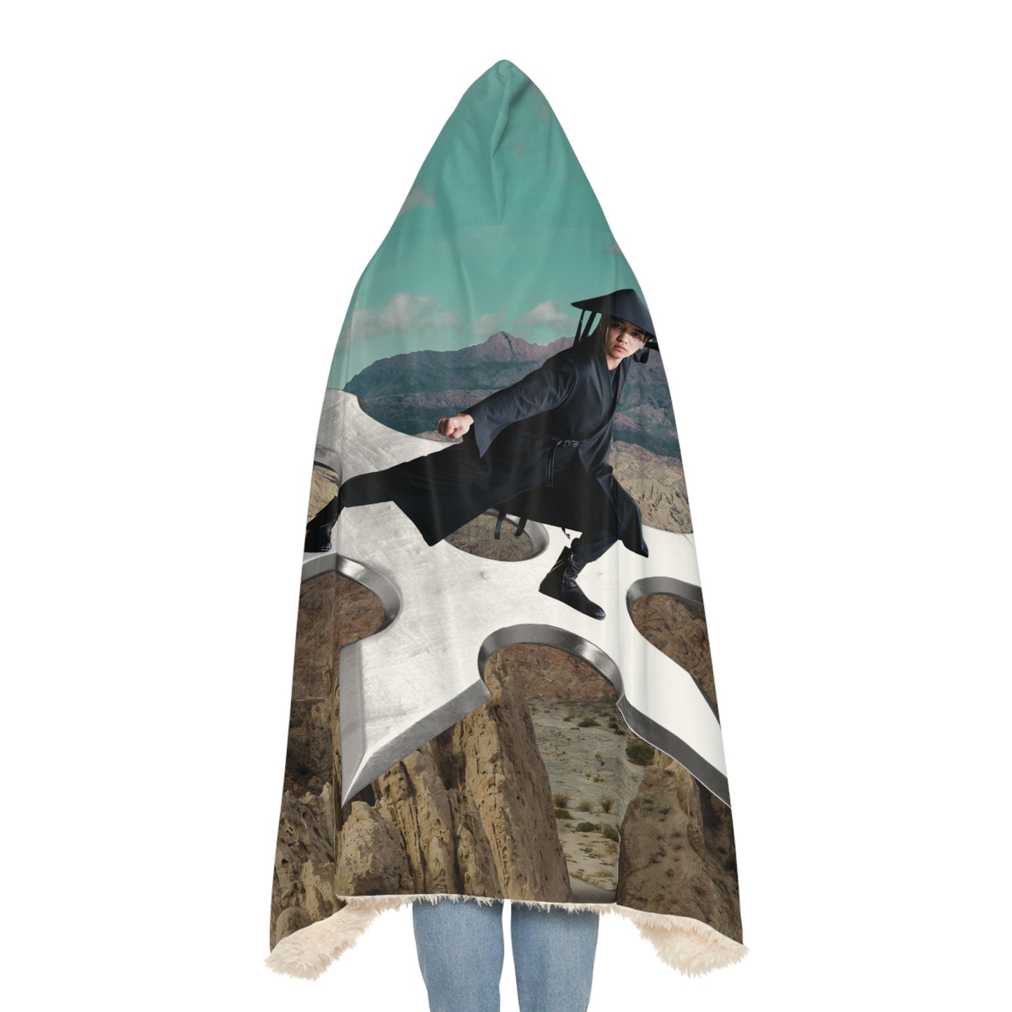 Trippy Ninja Shuriken Rider Snuggle Blanket