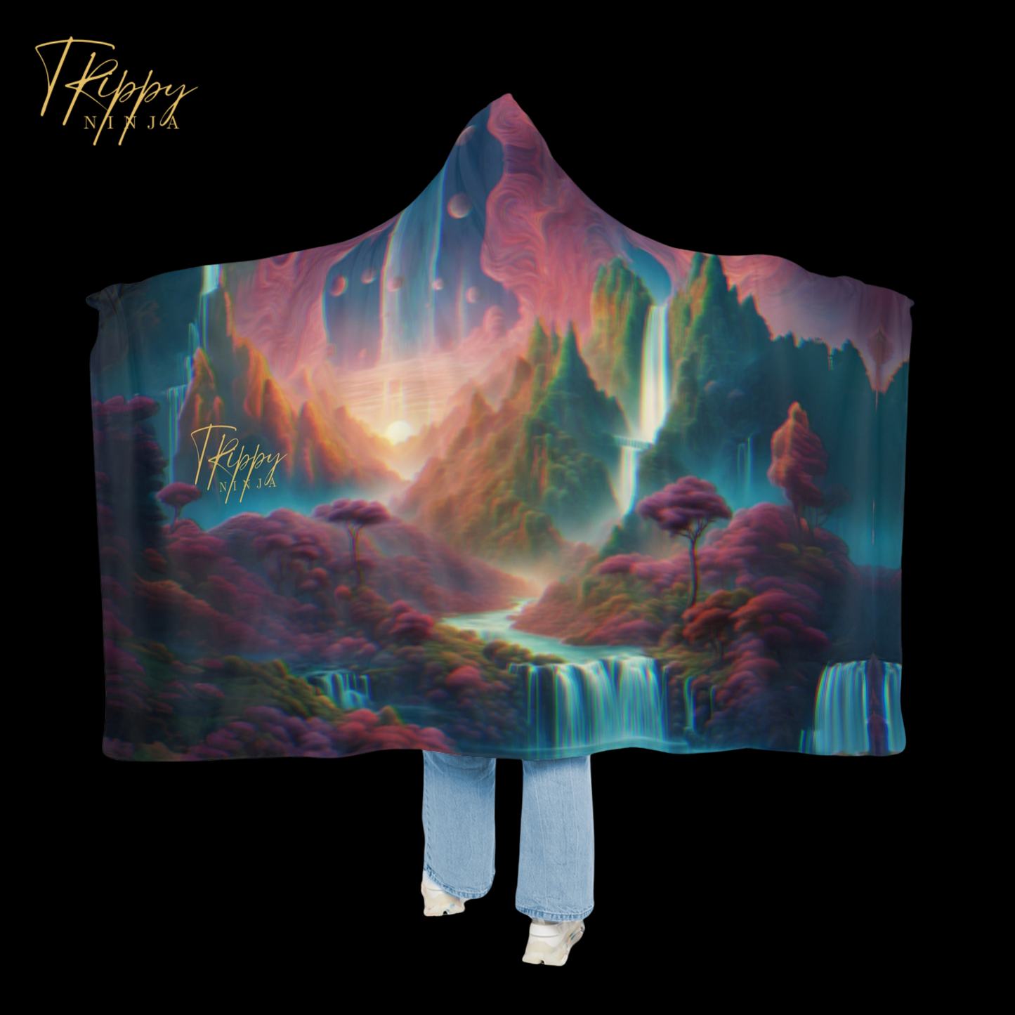 Waterfall Zen Hooded Blanket