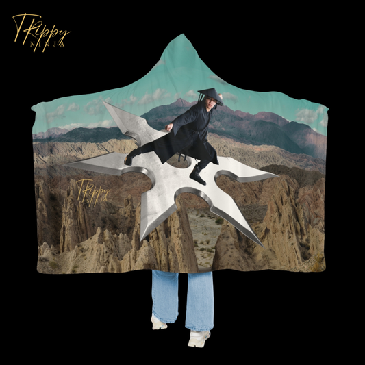 Trippy Ninja Shuriken Rider Snuggle Blanket