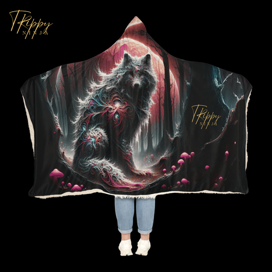 Trippy Ghastly Wolfy Snuggle Blanket